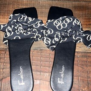 Black and White Women's Sandals